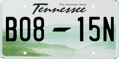 TN license plate B0815N