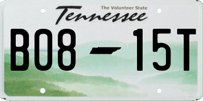 TN license plate B0815T