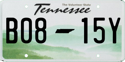 TN license plate B0815Y