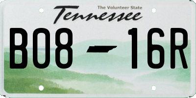 TN license plate B0816R