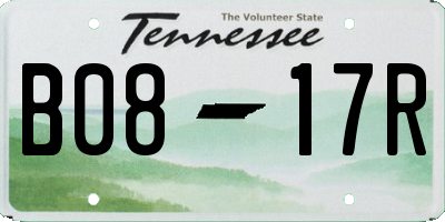 TN license plate B0817R