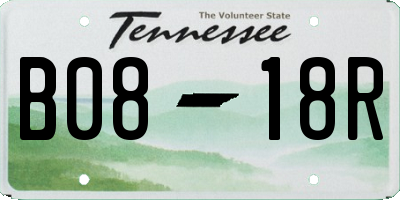 TN license plate B0818R