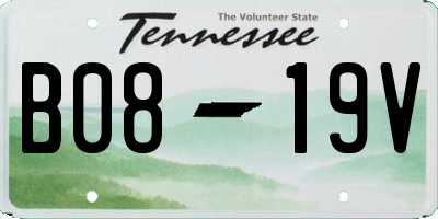 TN license plate B0819V