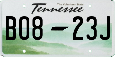 TN license plate B0823J