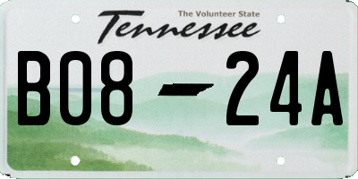 TN license plate B0824A