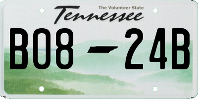 TN license plate B0824B