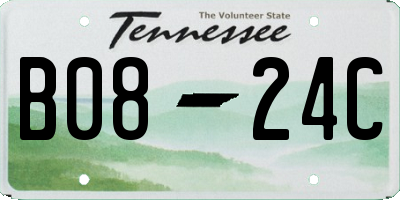 TN license plate B0824C