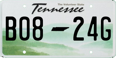 TN license plate B0824G
