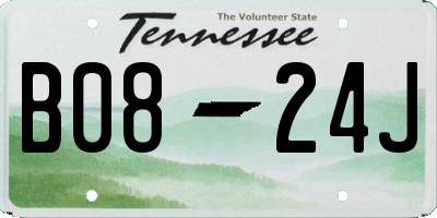 TN license plate B0824J