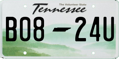 TN license plate B0824U