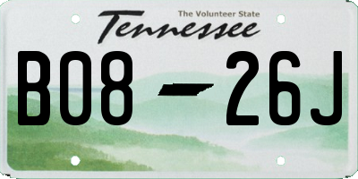 TN license plate B0826J
