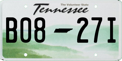 TN license plate B0827I