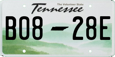 TN license plate B0828E