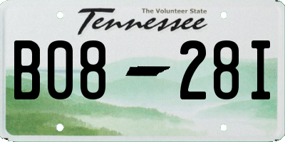 TN license plate B0828I