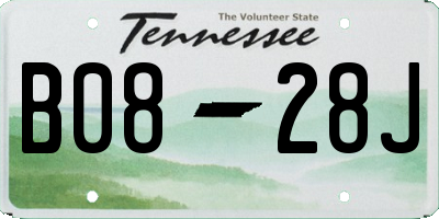 TN license plate B0828J