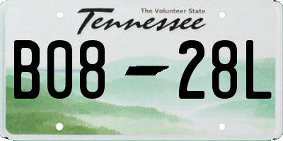 TN license plate B0828L