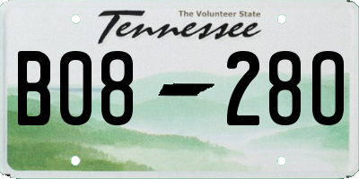 TN license plate B0828O