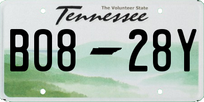 TN license plate B0828Y