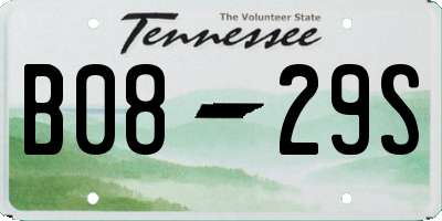 TN license plate B0829S