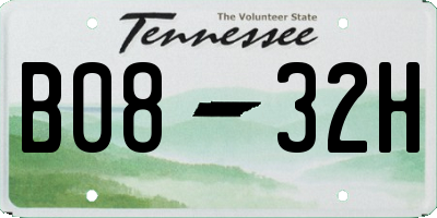 TN license plate B0832H