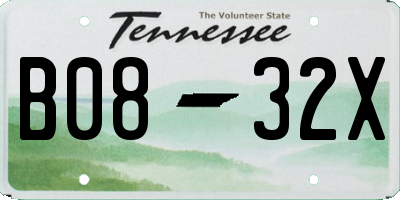 TN license plate B0832X