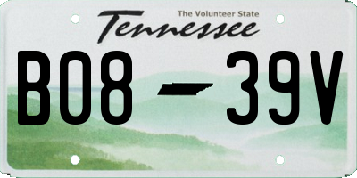 TN license plate B0839V
