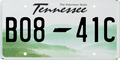 TN license plate B0841C