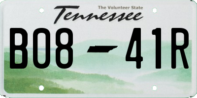TN license plate B0841R