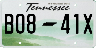 TN license plate B0841X
