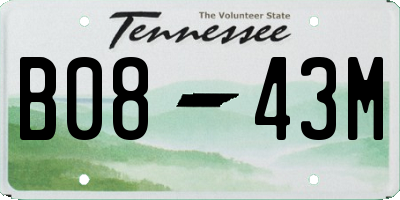 TN license plate B0843M