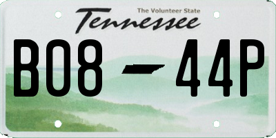 TN license plate B0844P