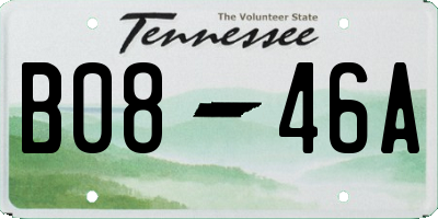 TN license plate B0846A