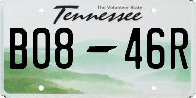 TN license plate B0846R