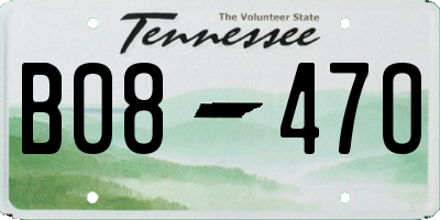 TN license plate B0847O