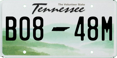 TN license plate B0848M