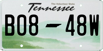 TN license plate B0848W