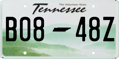 TN license plate B0848Z