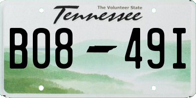 TN license plate B0849I