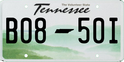 TN license plate B0850I