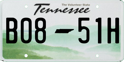 TN license plate B0851H