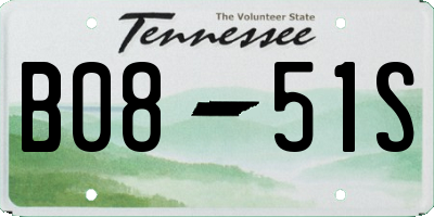 TN license plate B0851S