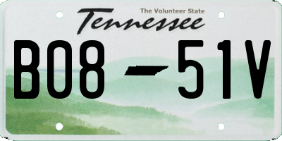 TN license plate B0851V