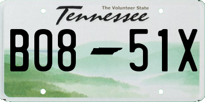 TN license plate B0851X
