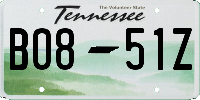 TN license plate B0851Z