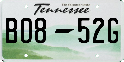 TN license plate B0852G