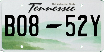 TN license plate B0852Y