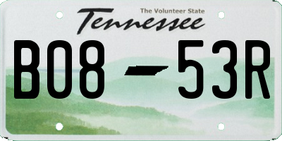 TN license plate B0853R