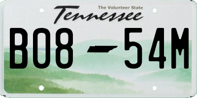 TN license plate B0854M