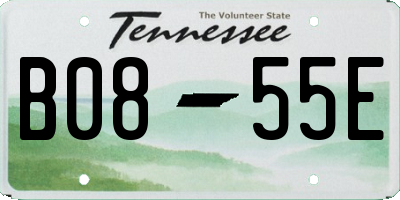 TN license plate B0855E