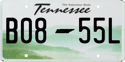 TN license plate B0855L